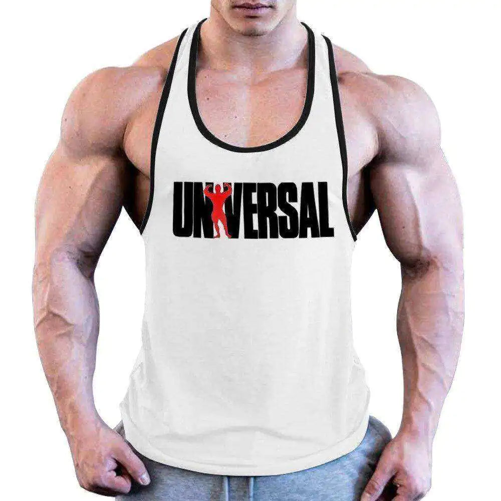 Gym Tank top White Black Red