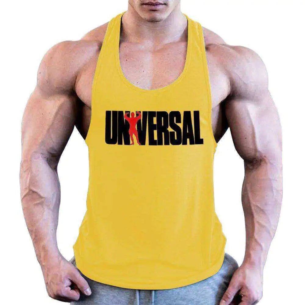 Gym Tank top Yellow Black Red