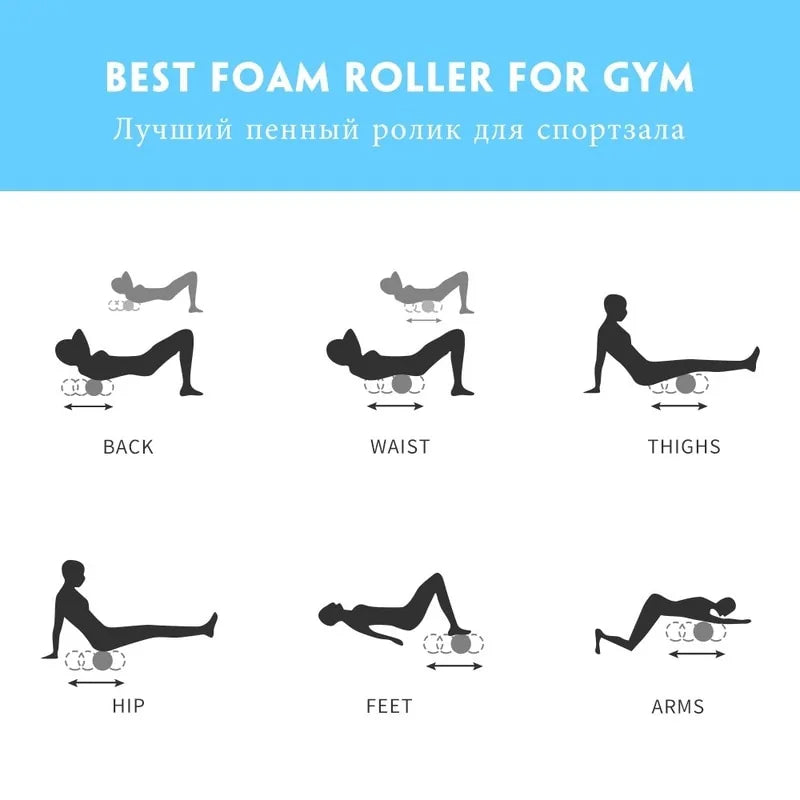 Get Peak Performance for Fitness Foam Roller and Soft Yoga Block Duo