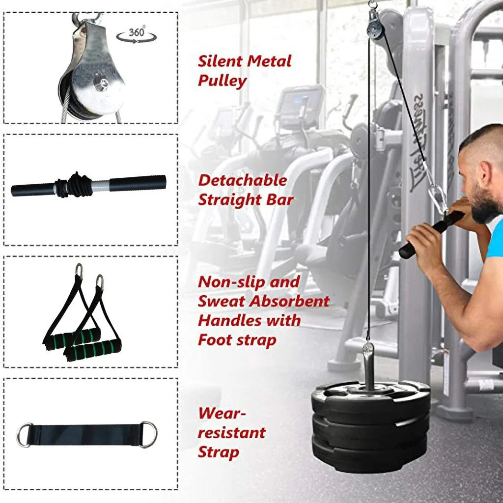 DIY Pulley Cable Gym Equipment for Home Workout